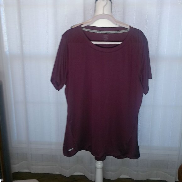 JOCKEY Short Sleeve Burgundy Jersey 1XL - Picture 1 of 4